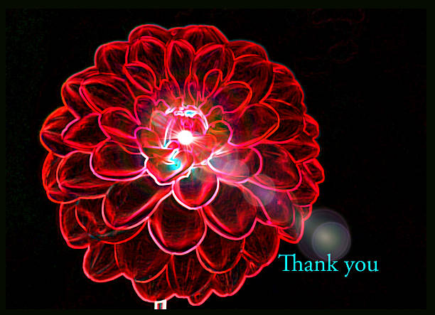 istock Thank you greetings card neon 476968190