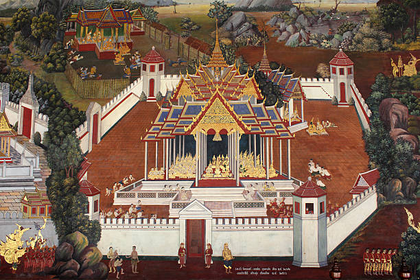istock Wall painting at Grand Palace, Thailand 476968724