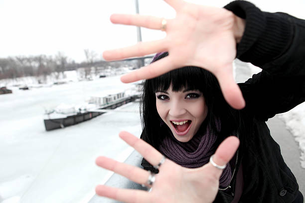 istock Girl playing with hands in Park 476970501