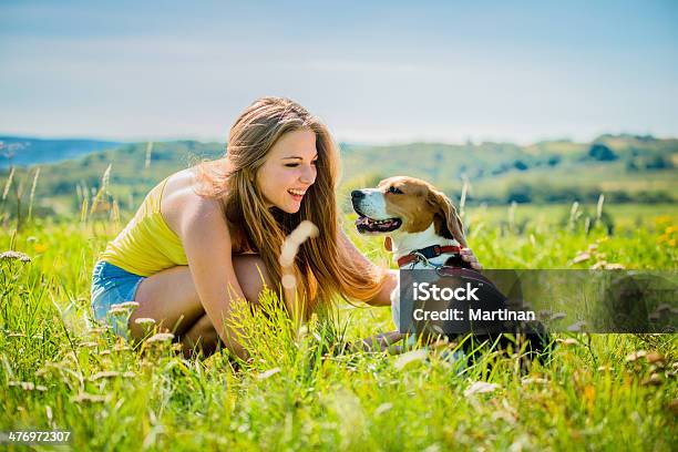 Teenager With Her Dog Stock Photo - Download Image Now - Activity, Adult, Animal