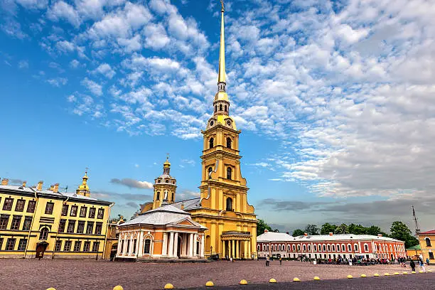 Peter and Paul cathedral in Saint-Petersburg at the sunset  - Russia, Russia, Nikon D3x