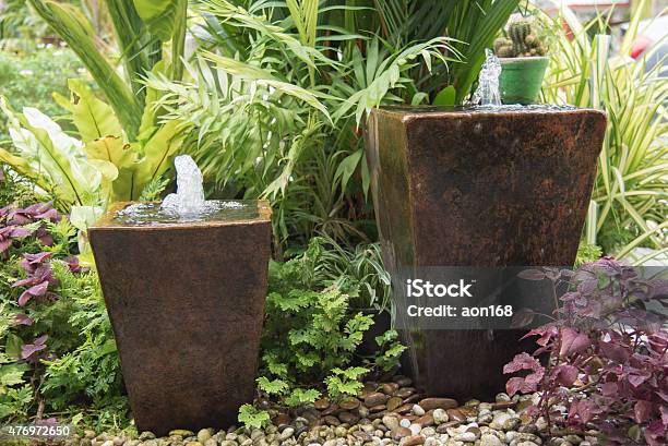 Fountain From Pot Stock Photo - Download Image Now - Fountain, Vegetable Garden, Vase