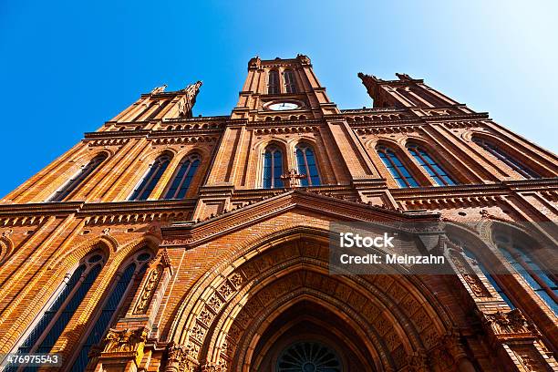 Famous Market Church In Wiesbaden A Brick Building In Neogothic Stock Photo - Download Image Now