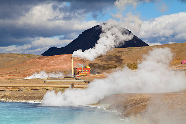 Geothermal Power Station in the northern part of Iceland.