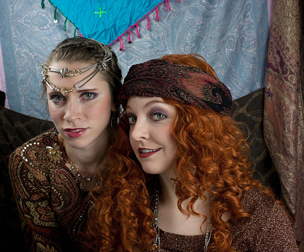 istock Two young women dressed as gypsies 476976529