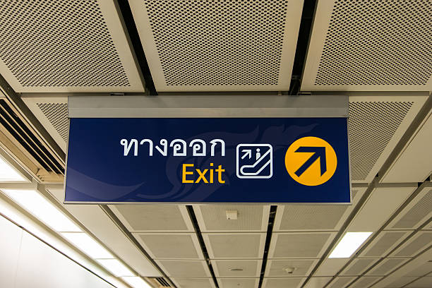 istock Exit sign in Bangkok City subway. 476977126