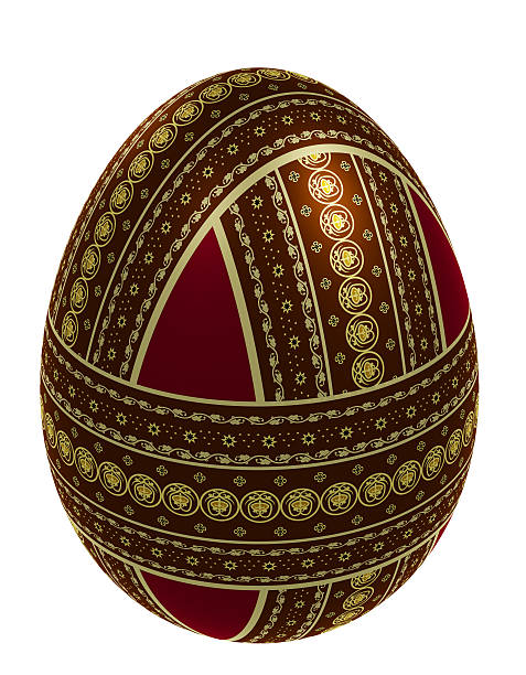 Isolated ornate egg stock photo