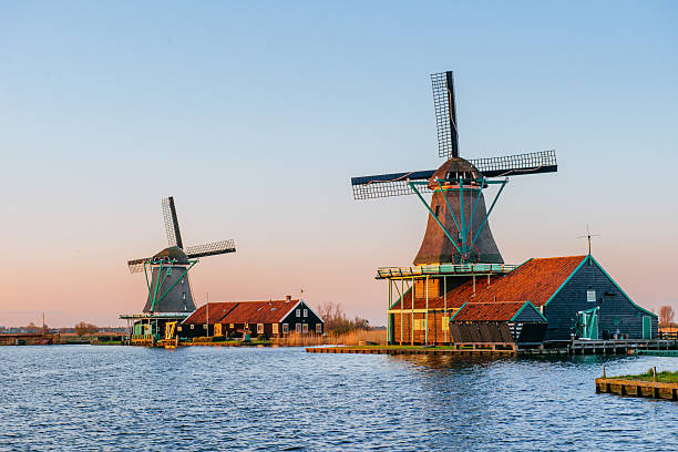 istock Traditional Dutch windmills from the channel Rotterdam. Holland. 476983414