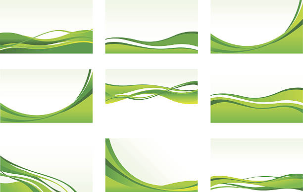 abstract green backgrounds - 曲線 幅插畫檔、美工圖案、卡通及圖標