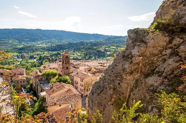 Photo of Scenic view of old village Moustiers Sainte-Marie in Provence