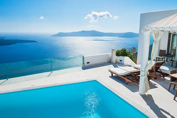 Photo of White architecture on Santorini island, Greece.