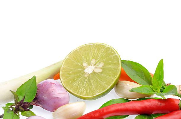 istock Fresh herbs and spices isolated on white background 476993076