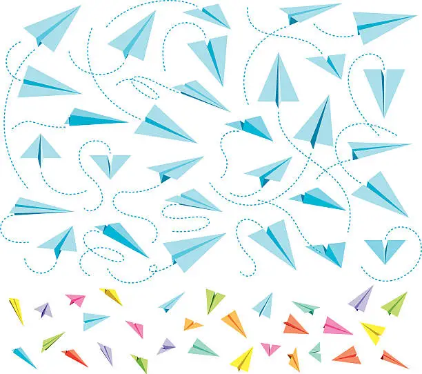 Vector illustration of Paper Airplanes