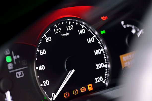 Dashboard Speedometer and fuel gauge of the car. zero photos stock pictures, royalty-free photos & images