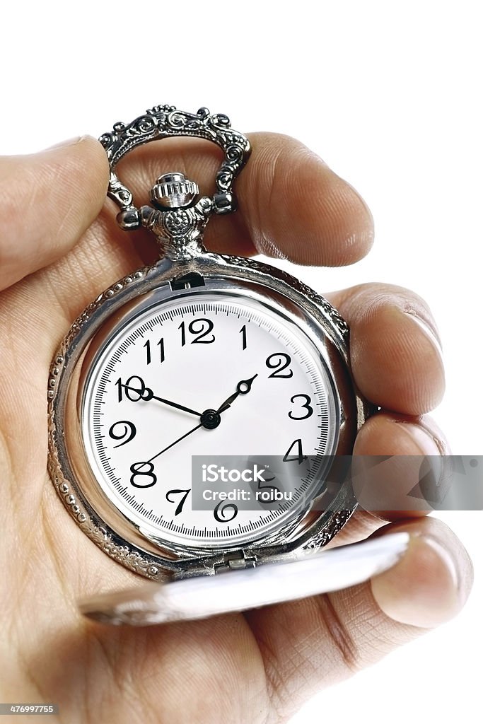 Mão segurar antigo Relógio de Bolso - Royalty-free Antigo Foto de stock
