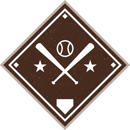 Vintage baseball diamond. Customize with your own colors and text.