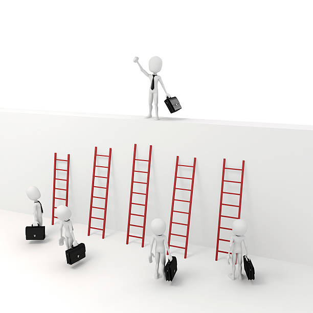 istock 3d man businessman leader, business metaphor 477001206