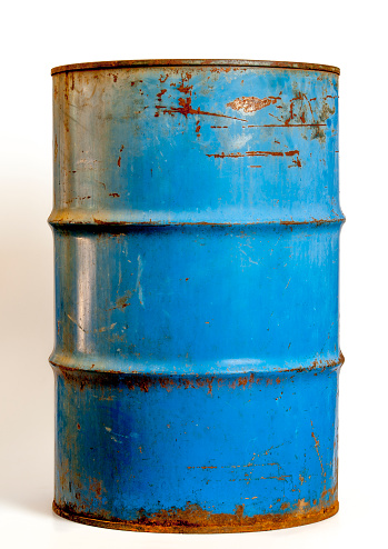 50 gallon oil drum, used.