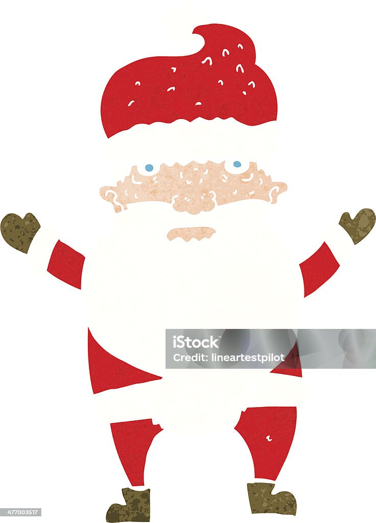 Cartoon Grumpy Santa Stock Illustration - Download Image Now - Cheerful ...