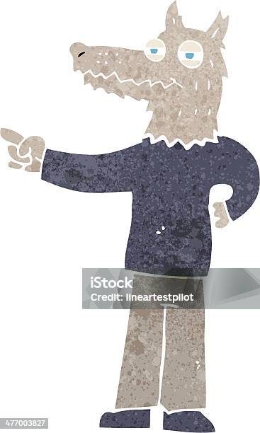 Wolf Pointing Cartoon Pointing Wolf Man Stock Illustration - Download Image Now ...