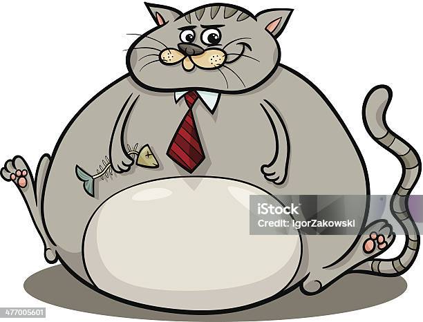 Kucing Gemuk Mengatakan Ilustrasi Kartun Ilustrasi Stok - Unduh Gambar