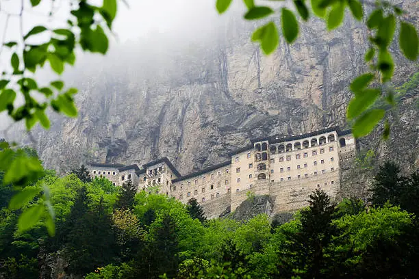 The Virgin Mary Monastery (The Sumela Monastery) stands at the foot of a steep cliff facing the Altındere valley in the region of Maçka in Trabzon Province.The Orthodox Monastry which is name Panaghia tou Melas in Byzantine Grek, was built at 4th. Century by two monks called Barnabas and Sophronius .