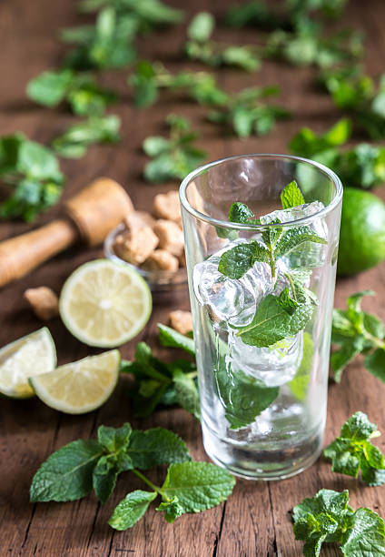 istock Glass of mojito with ingredients 477008806