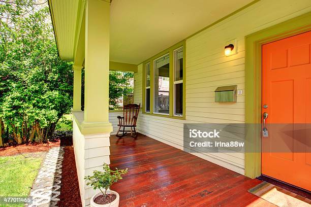 Bright Colors Porch Stock Photo - Download Image Now - Architecture, Brown, Front Door