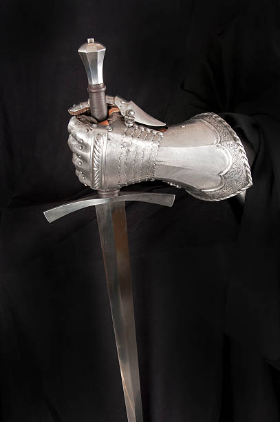 istock Knight's metal glove 477011773
