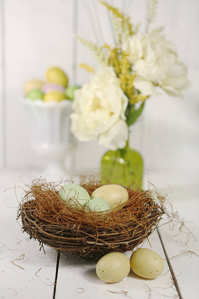 istock Easter Egg Holiday Themed Still Life Scene in Natural Light 477012293