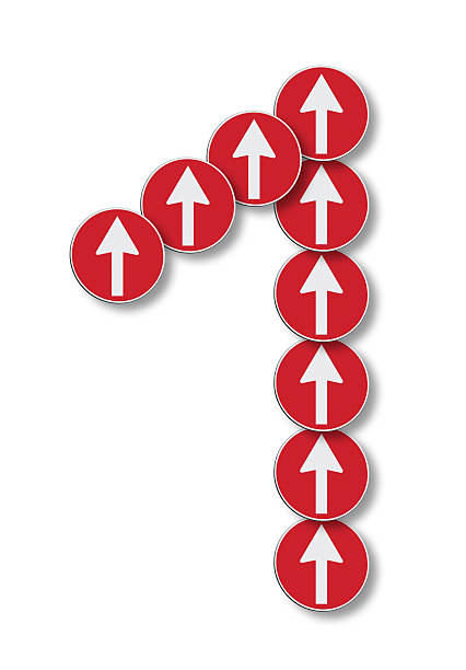 istock Number one written with road arrows signs 477013534