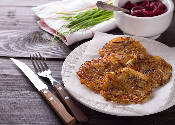 istock Potato fritters with red onion and spices 477014060