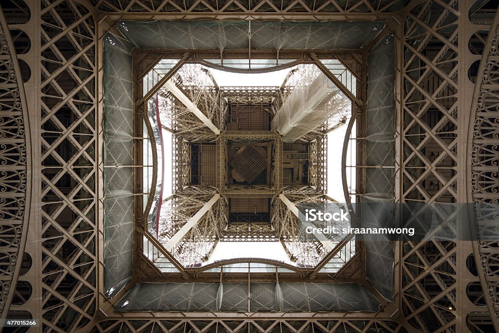 Fragment of construction the Eiffel Tower Fragment of construction the Eiffel Tower in Paris, France 2015 Stock Photo