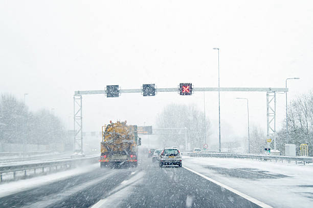 istock Driving during a snowstorm in Amsterdam the Netherlands 477015611