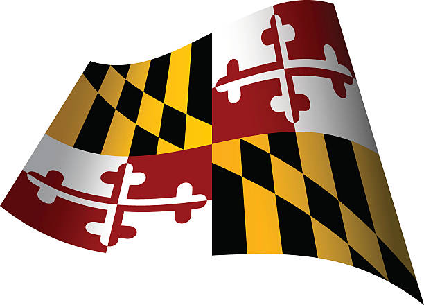 istock Waving Flag of Maryland 477016166