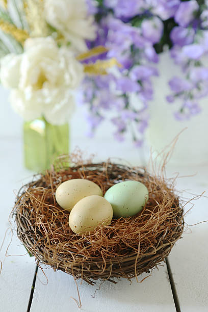istock Bird Eggs Holiday Themed Still Life Scene in Natural Light 477018915