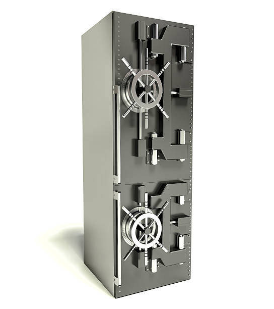 istock Dieting concept. refrigerator in the form of safe 477022266