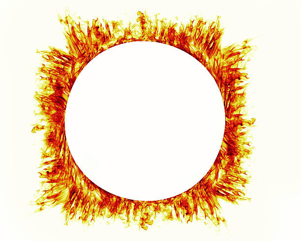 istock Ring of fire on white background 477022458
