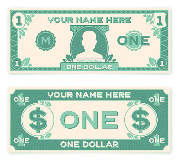 flache design-papier geld - us dollar geldschein stock-grafiken, -clipart, -cartoons und -symbole