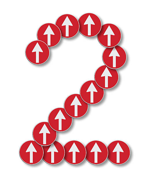 istock Number two written with road arrows signs 477029312