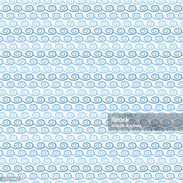 Abstract Wave Muster Handbemalt Vektorillustration Stock Vektor Art und mehr Bilder von Abstrakt
