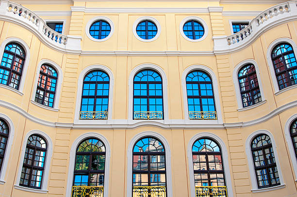 Baroque facade in Dresden stock photo