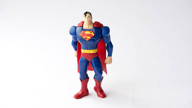 Studio shot of a Superman figurine from DC Comics Movies Kuala Lumpur, Malaysia - April 18 2015: A studio shot of a Superman figurine from the DC Comics and Movies. Superman is most powerful being on Earth, an alien immigrant named Kal-El from the Krypton. superman named work stock pictures, royalty-free photos & images