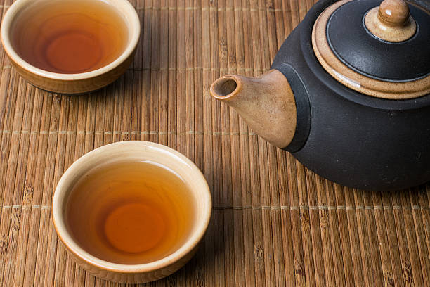 istock Traditional chinese tea serving set up 477033454