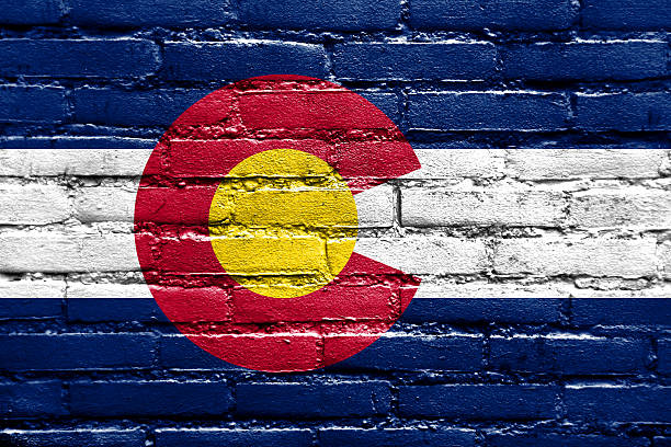 istock Colorado State Flag painted on brick wall 477036193