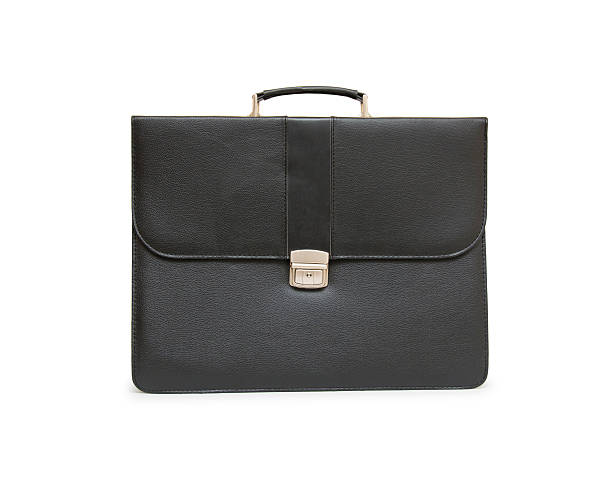 istock Business leather briefcase isolated 477037654