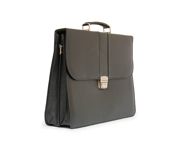 istock Business leather briefcase isolated 477037656