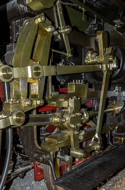 Photo of Steam locomotive linkages