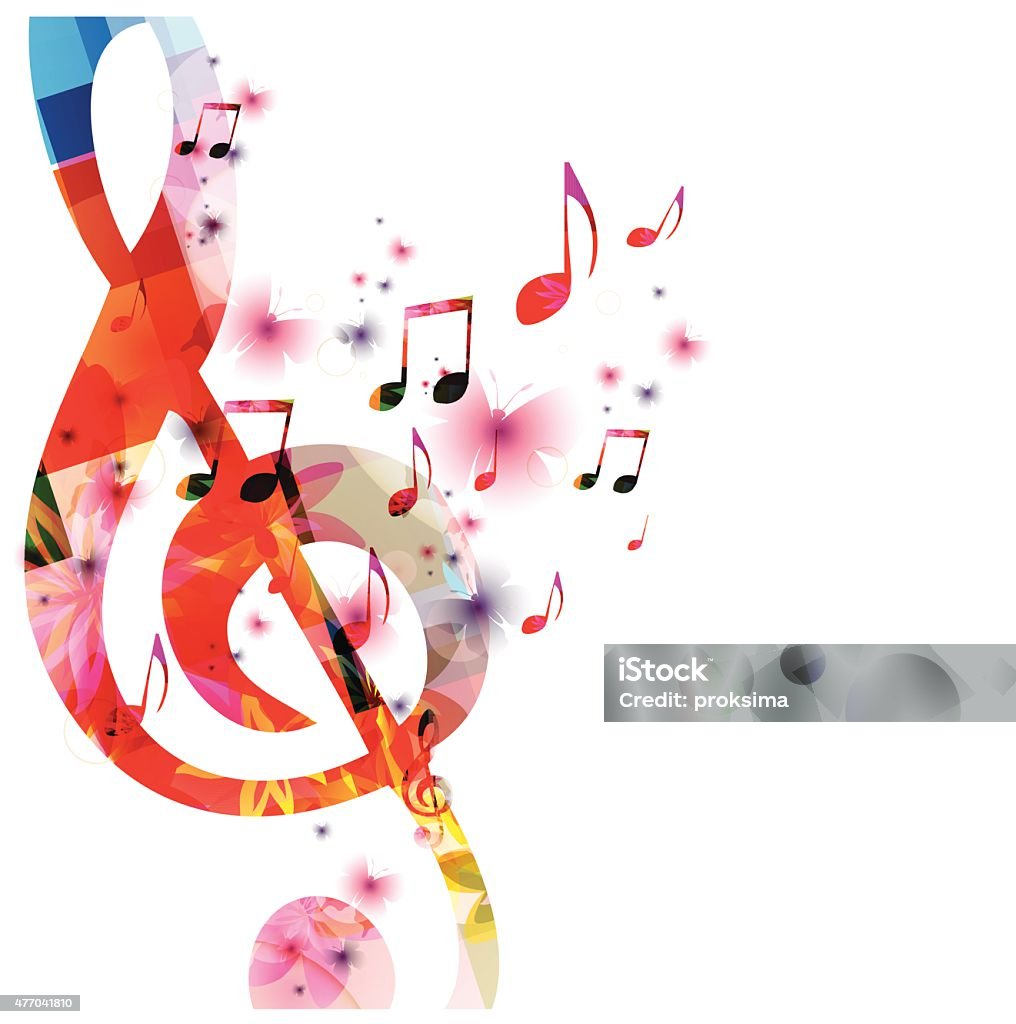 Colorful music background Music stock vector