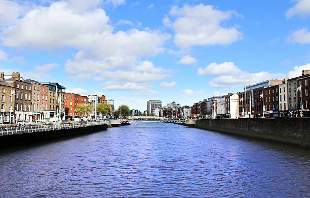 Dublin City and Liffey River, Ireland